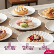 Cookinglife Frühstücksteller / Dessertteller Cardida Off White ø 19.5 cm - 6 Stück