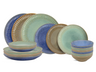 Cookinglife Geschirrset Aqua Maris 18-teilig / 6 Personen - 6 Speiseteller, 6 Frühstücksteller und 6 Schalen