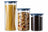 Cookinglife Vorratsbehälter Set - Glas - ø 13 cm - 1,5 / 1,9 / 2,5 Liter - 3 Stück