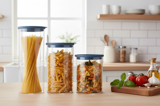 Cookinglife Vorratsbehälter Set - Glas - ø 13 cm - 1,5 / 1,9 / 2,5 Liter - 3 Stück