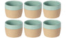 Costa Nova Kaffeetassen Arenito Aqua 200 ml - 6 Stück