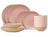 Costa Nova Geschirrset Arenito Mauve Rose 18-teilig / 6 Personen - 6 Speiseteller, 6 Frühstücksteller & 6 Schalen