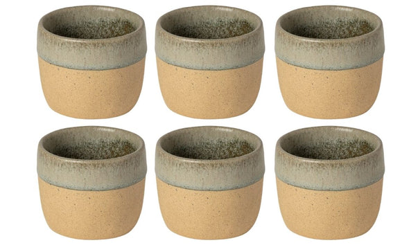 Costa Nova Kaffeetassen Arenito Salbeigrün 200 ml - 6 Stück