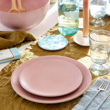 Costa Nova Geschirrset Arenito Mauve Rose 18-teilig / 6 Personen - 6 Speiseteller, 6 Frühstücksteller & 6 Schalen