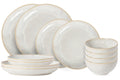Costa Nova Geschirrset Casafina Eivissa Sand Beige 12-teilig / 4 Personen - 4 Speiseteller, 4 Frühstücksteller & 4 Schalen