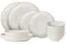 Costa Nova Geschirrset Casafina Eivissa Sand Beige 12-teilig / 4 Personen - 4 Speiseteller, 4 Frühstücksteller & 4 Schalen