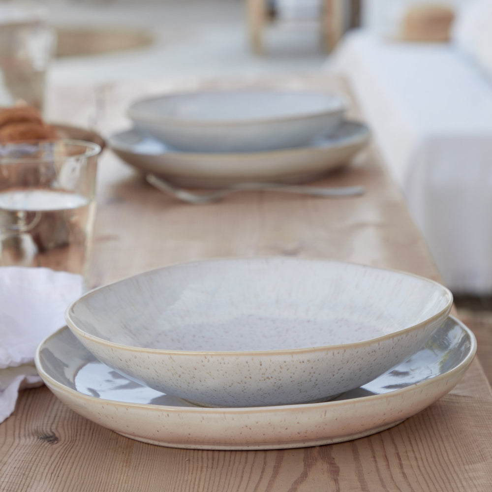 Costa Nova Geschirrset Casafina Eivissa Sand Beige 18-teilig / 6 Personen - 6 Speiseteller, 6 Frühstücksteller & 6 Schalen