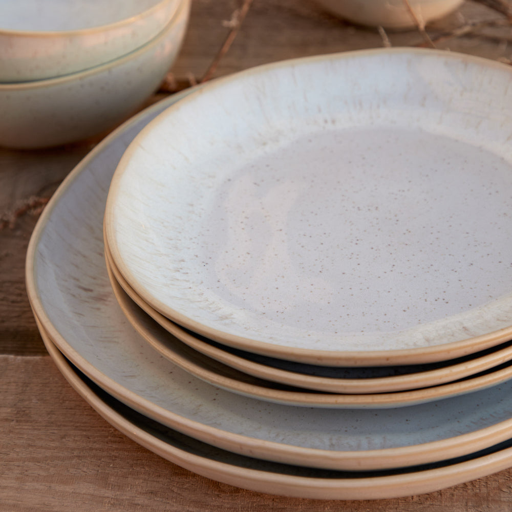 Costa Nova Geschirrset Casafina Eivissa Sand Beige 18-teilig / 6 Personen - 6 Speiseteller, 6 Frühstücksteller & 6 Schalen