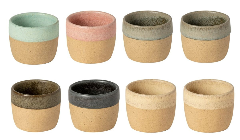 Costa Nova Espresso Tassen Arenito Multicolor 65 ml - 8 Stück - Geschenkbox