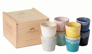 Costa Nova Espresso Tassen Grespresso Multicolor 80 ml - 8 Stück - Geschenkbox