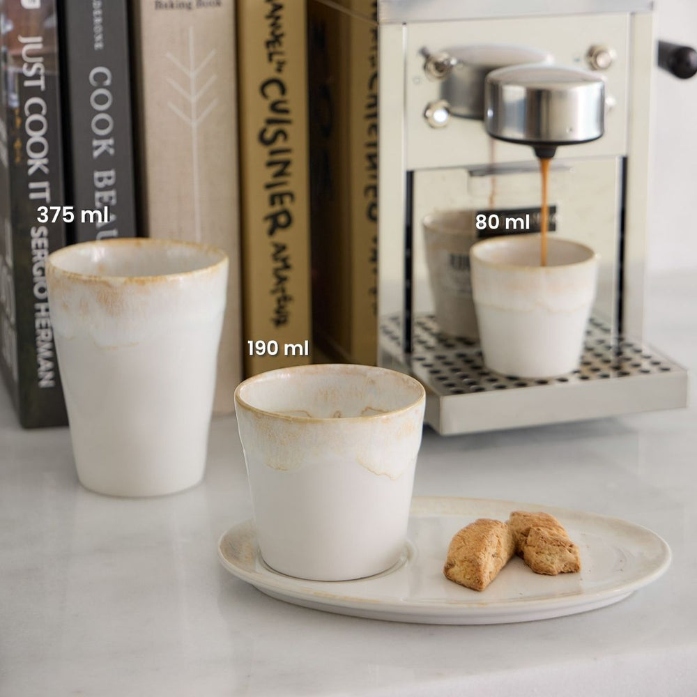 Costa Nova Kaffeetassen Grespresso White 190 ml - 8 Stück - Geschenkbox