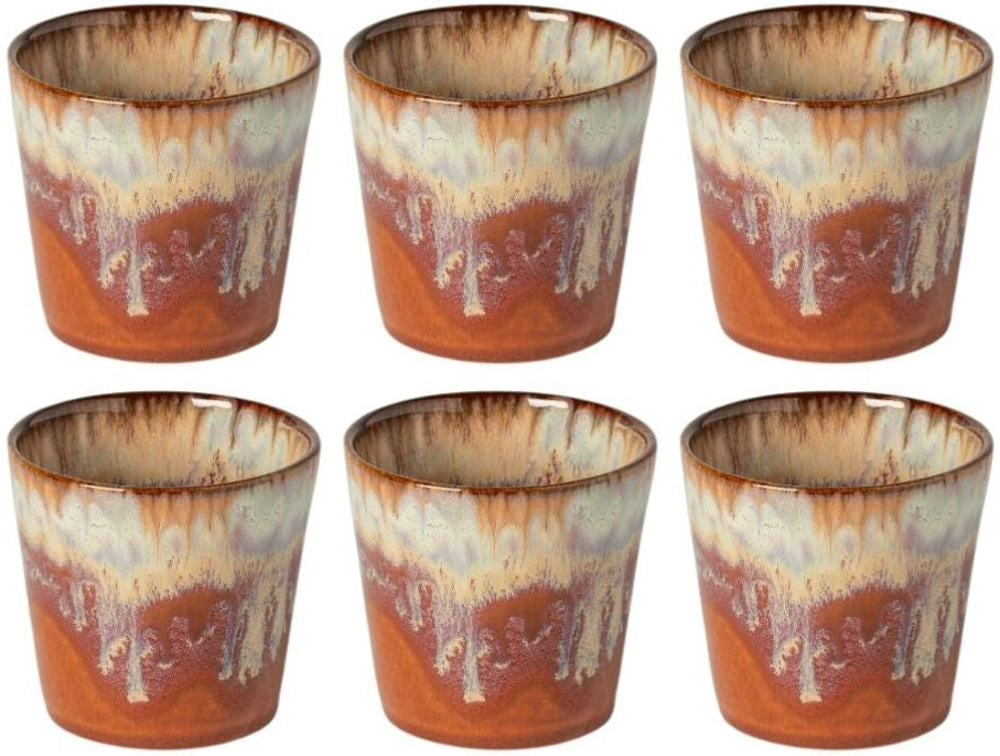 Costa Nova Kaffeetassen Casafina Poterie Caramel-Latte 190 ml - 6 Stück