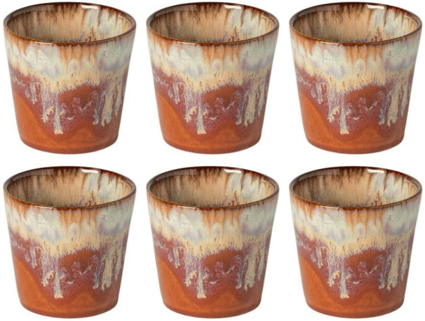 Costa Nova Kaffeetassen Casafina Poterie Caramel-Latte 190 ml - 6 Stück