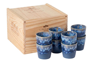 Costa Nova Kaffeetassen Grespresso Denim 190 ml - 8 Stück - Geschenkbox
