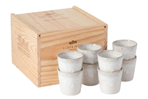 Costa Nova Kaffeetassen Grespresso White 190 ml - 8 Stück - Geschenkbox