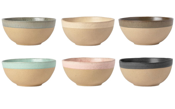 Costa Nova Suppenschalen / Schalen Arenito Multicolor ø 16 cm - 6 Stück