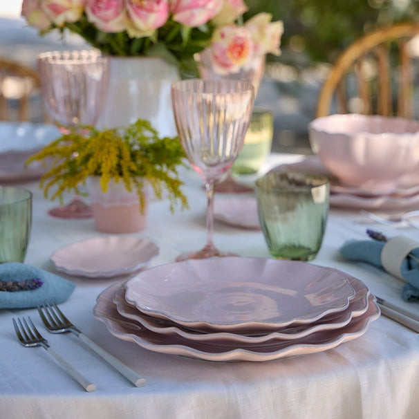 Costa Nova Geschirrset Rosa Rosé Pink 18-teilig / 6 Personen - 6 Speiseteller, 6 Frühstücksteller & 6 Suppenteller
