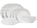 Costa Nova Geschirrset Rosa White 18-teilig / 6 Personen - 6 Speiseteller, 6 Frühstücksteller & 6 tiefe Teller