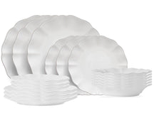 Costa Nova Geschirrset Rosa White 18-teilig / 6 Personen - 6 Speiseteller, 6 Frühstücksteller & 6 tiefe Teller