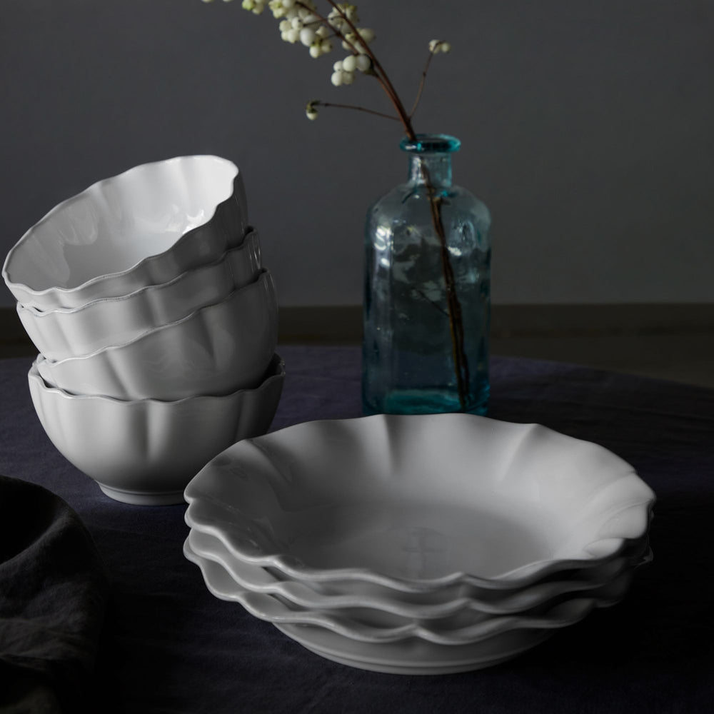 Costa Nova Tiefe Teller / Pastateller Rosa White ø 25 cm - 6 Stück