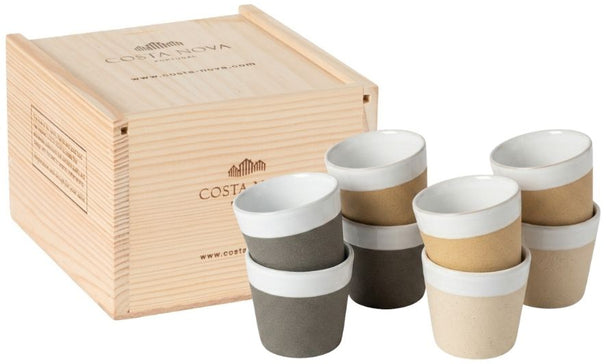 Costa Nova Espressotassen Grespresso Nature 80 ml - 8 Stück - Geschenkbox