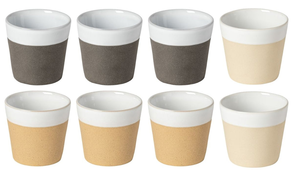 Costa Nova Kaffeetassen Grespresso Nature 190 ml - 8 Stück - Geschenkbox