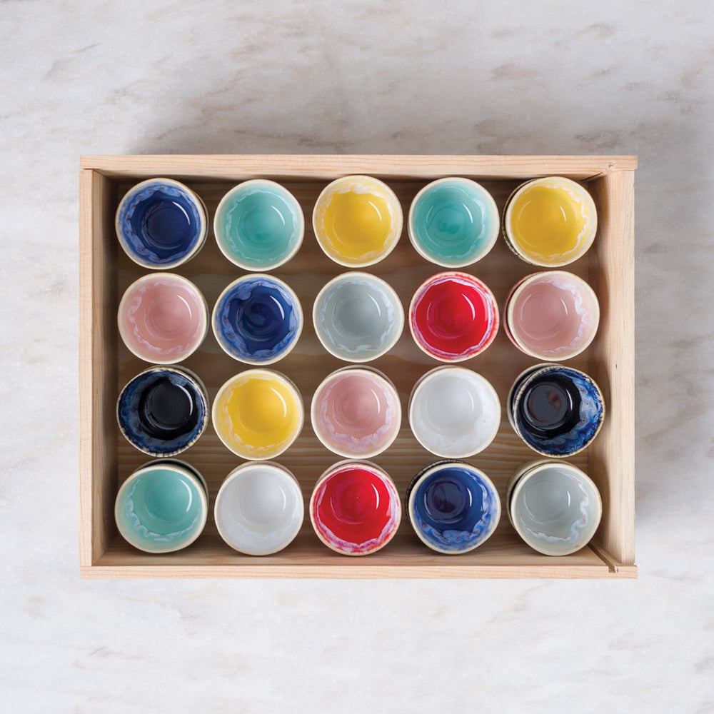 Costa Nova Espresso Tassen Grespresso Multicolor 80 ml - 40 Stück - Geschenkbox