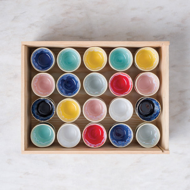 Costa Nova Espresso Tassen Grespresso Multicolor 80 ml - 40 Stück - Geschenkbox