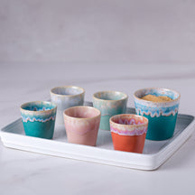 Costa Nova Espresso Tassen Grespresso Multicolor 80 ml - 40 Stück - Geschenkbox