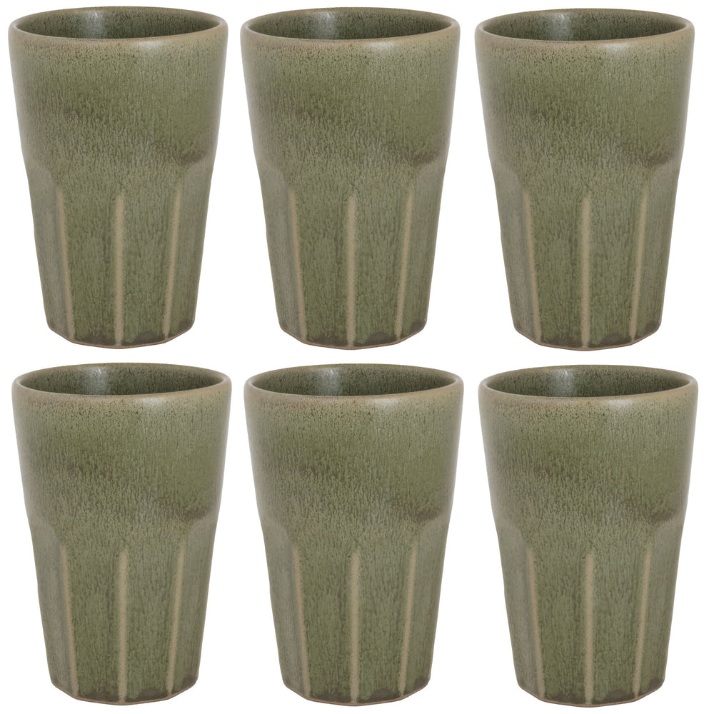 Cosy & Trendy Latte Macchiato Becher Bistro Thyme Green 450 ml - 6 Stück