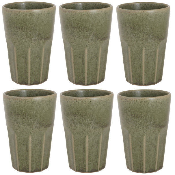 Cosy & Trendy Latte Macchiato Becher Bistro Thyme Green 450 ml - 6 Stück