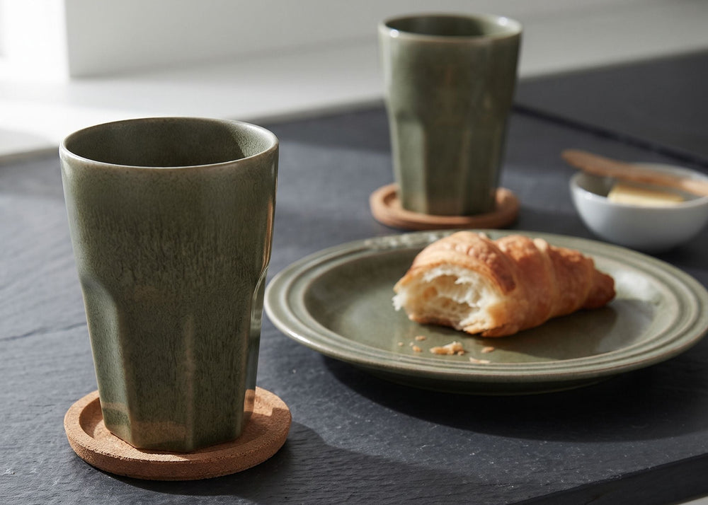 Cosy & Trendy Latte Macchiato Becher Bistro Thyme Green 450 ml - 6 Stück