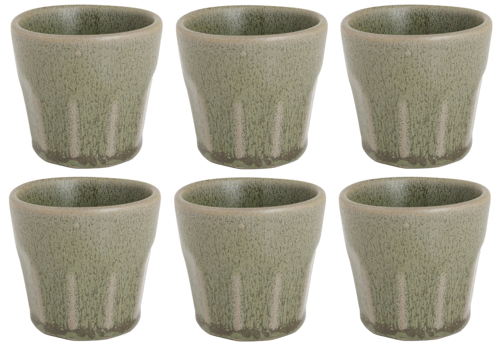 Cosy & Trendy Espresso Tassen Bistro Thyme Green 90 ml - 6 Stück