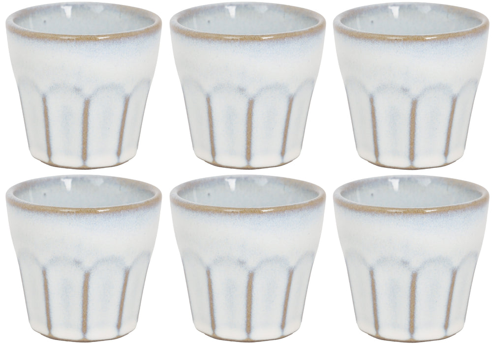 Cosy & Trendy Espresso Tassen Bistro Vintage White 90 ml - 6 Stück