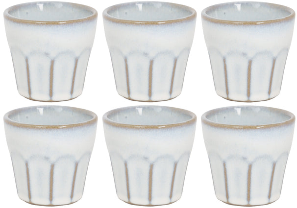 Cosy & Trendy Espresso Tassen Bistro Vintage White 90 ml - 6 Stück