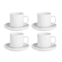 Cosy & Trendy Espressotassen und Untertassen Moon White 90 ml - 4 Stück