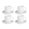 Cosy & Trendy Espressotassen und Untertassen Moon White 90 ml - 4 Stück