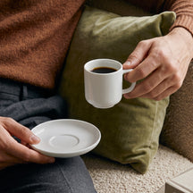 Cosy & Trendy Espressotassen und Untertassen Moon White 90 ml - 4 Stück