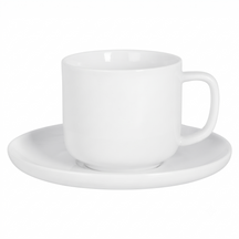 Cosy & Trendy Kaffeetassen und Untertassen Moon White 200 ml - 4 Stück