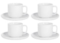 Cosy & Trendy Kaffeetassen und Untertassen Moon White 200 ml - 4 Stück