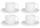 Cosy & Trendy Kaffeetassen und Untertassen Moon White 200 ml - 4 Stück