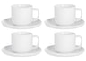 Cosy & Trendy Kaffeetassen und Untertassen Moon White 200 ml - 4 Stück