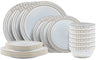 Cosy & Trendy Geschirrset Bistro Vintage White 18-teilig / 6 Personen - 6 Speiseteller, 6 Frühstücksteller & 6 Schalen