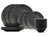 Cosy & Trendy Geschirrset Candy Schwarz - 18-teilig / 6 Personen - 6 Speiseteller, 6 Frühstücksteller und 6 Schalen