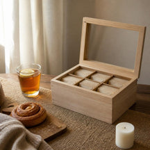 Cosy & Trendy Teebox - Teekiste - Holz - 6 Fächer - 34 x 23 x 12 cm