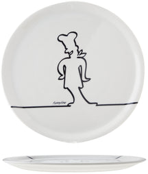 Cosy & Trendy Pizzateller Funnyline Schwarz / Weiß - ø 31 cm - 6 Stück