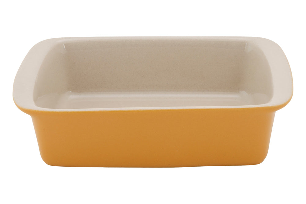Cosy & Trendy Kleine Auflaufform / Servierschale aus Steingut Fontestic Amber Gold - 16 x 10 x 3,5 cm / 350 ml