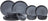Cosy & Trendy Geschirrset Kentucky Grey - 12-teilig / 4 Personen - 4 Speiseteller, 4 Frühstücksteller und 4 Schalen