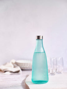 Cosy & Trendy Wasserkaraffe Atla mit Edelstahlverschluss – Glas – Mineralgrün – 1 Liter