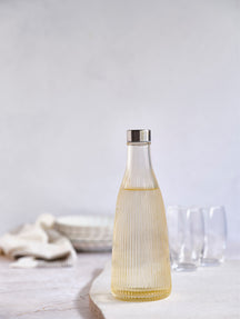 Cosy &amp; Trendy Wasserkaraffe Atla mit Edelstahlverschluss - Glas - Sekt - 1 Liter